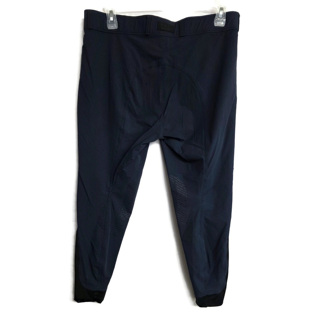 Dover Saddlery Navy Blue Silicone Knee Patch Equestrian Riding Breeches Size 34